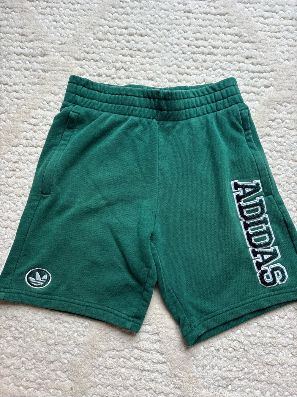 Adidas Green side Logo Fleece Shorts
